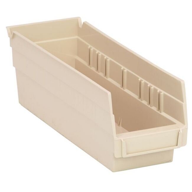 Ivory Shelf Bin - 11-5/8" x 4-1/8" x 4" - Image 1