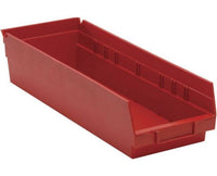 Red Shelf Bin - 17-7/8 x 6-5/8 x 4 Inches