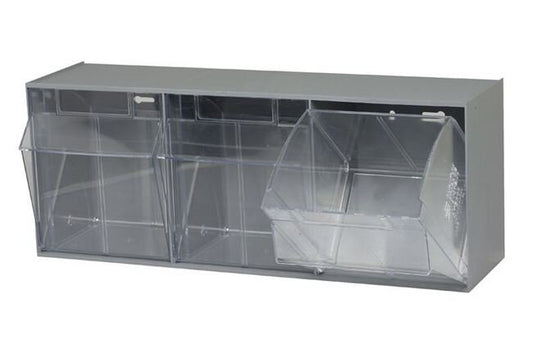 Gray Tip Out Bin for Efficient Material Handling - Image 1