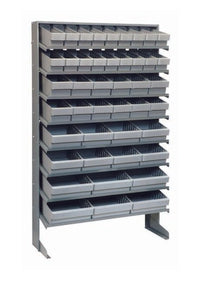 Industrial Grade Heavy Duty Shelving System with Gray Bins