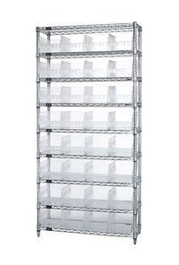 Quantum Clear-View Bin Wire Shelving System