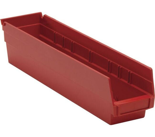 Red Shelf Bin - 17-7/8" x 4-1/8" x 4" - Image 1