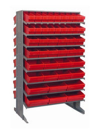 Heavy Duty Double Sided Pick Rack with 88 Red Bins