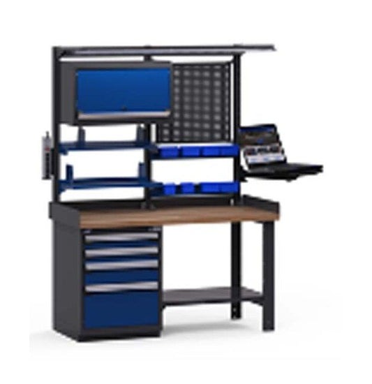 Heavy-Duty Workstation with Laminated Wood Top - Image 1