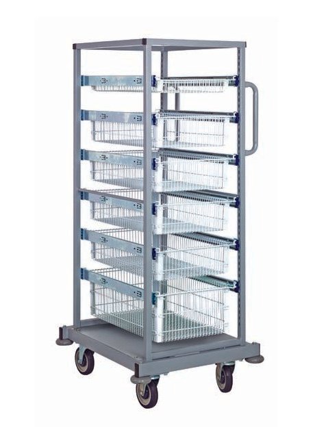 Wire Basket Single Cart for Bulk Material Handling - Image 1