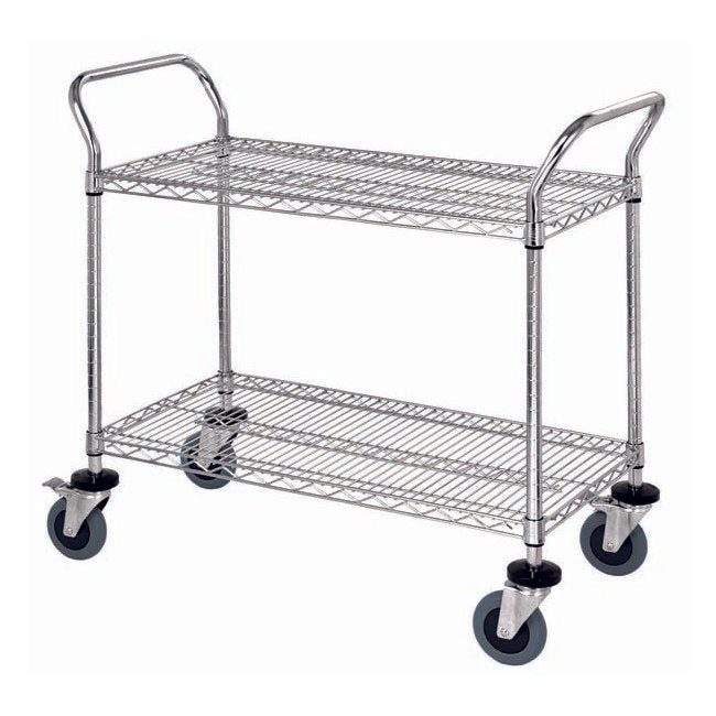 Conductive Wire Shelving Cart with 2 Shelves - Image 1