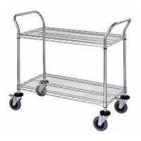 Conductive Wire Shelving Cart with 2 Shelves