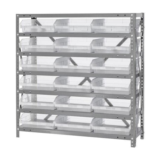 Industrial Heavy Duty Clear-View Bin Shelving System - Image 1