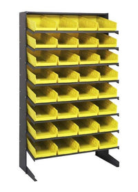 Heavy Duty Single Sided Pick Rack with 32 Yellow Bins