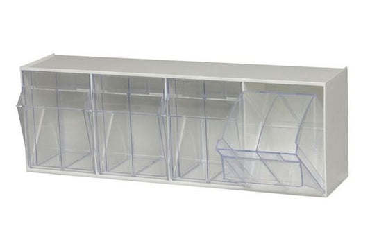 White Tip Out Bin - Material Handling Storage Solution - Image 1