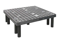 Heavy-Duty 36x36x12 Ventilated Plastic Dunnage Rack