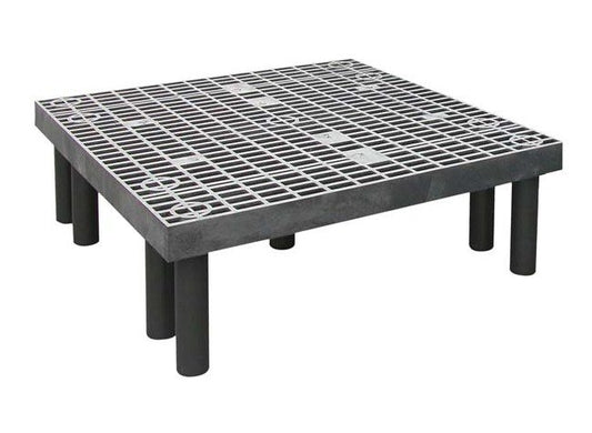 Heavy-Duty 36x36x12 Ventilated Plastic Dunnage Rack - Image 1