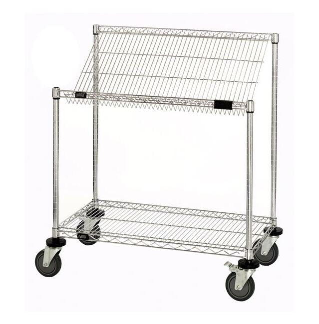 Heavy-Duty Wire Mobile Workstation Cart - Image 1