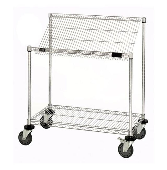 Heavy-Duty Wire Mobile Workstation Cart - Image 1