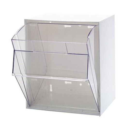 White Tip Out Bin for Efficient Material Handling - Image 1