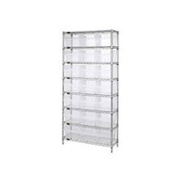 Quantum Clear-View Wire Shelving System with Bin Package