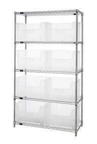 Quantum Clear Bin Wire Shelving System