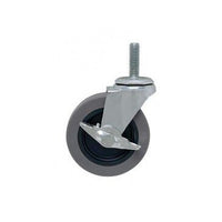 Set of 4 3in Polyurethane Casters with Brake for Shelving, Material Handling Accessories