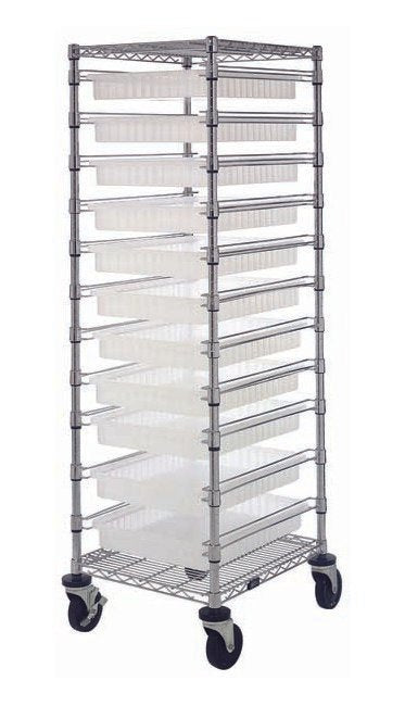11-Level Clear Dividable Bin Cart for Secure Material Handling - Image 1
