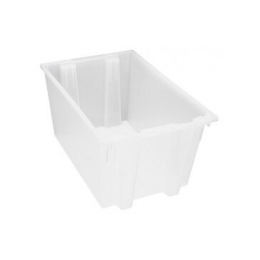 Clear Stack & Nest Tote - 29.5" x 19.5" x 15" - Image 1