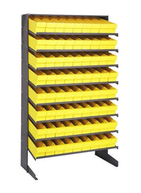 Heavy Duty Shelving Unit with 32 Yellow Bins