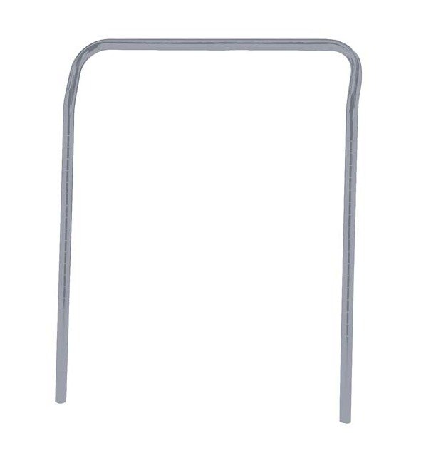 24-Inch Gray Epoxy U-Handle - Wire Shelving Utility Cart Handle - Image 1
