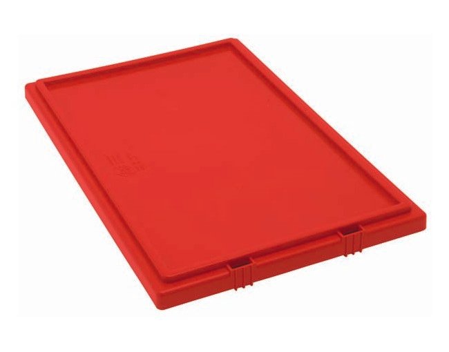Red Stack & Nest Tote Lid for Material Handling Bins - Image 1