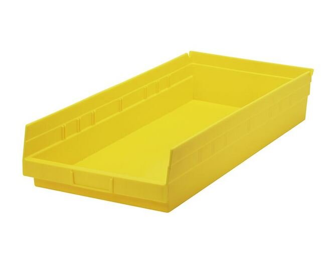 Yellow Shelf Bin 23-5/8in x 11-1/8in x 4in - Image 1
