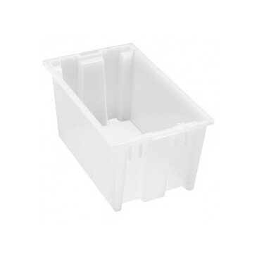 Clear Stack & Nest Tote 18x11x9 - Image 1