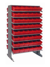 Heavy Duty Double Sided Pick Rack with 96 Red Bins