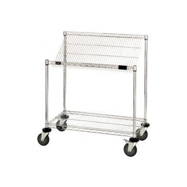 Heavy-Duty Wire Mobile Workstation Cart - Image 1