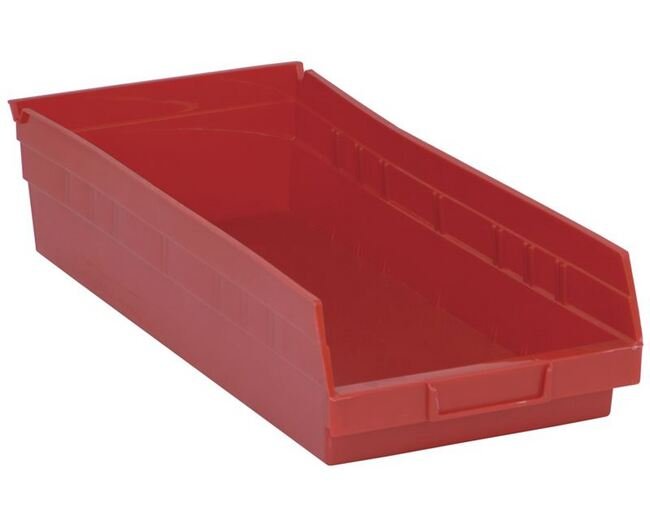 Red Shelf Bin - 17-7/8 x 8-3/8 x 4 Inches - Image 1