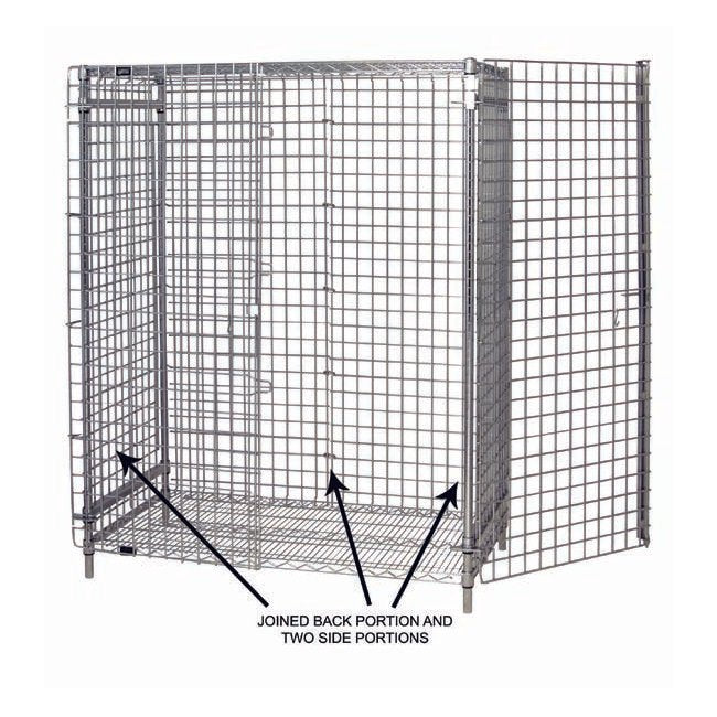 Chrome Wire Enclosure Panel for Material Handling Shelving Accessories - Image 1