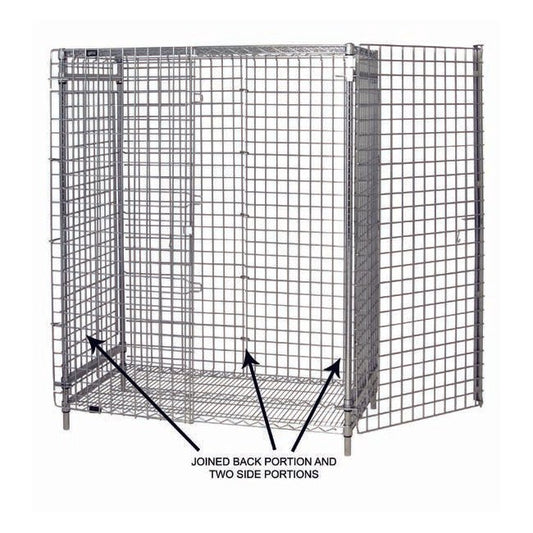 Chrome Wire Enclosure Panel for Material Handling Shelving Accessories - Image 1