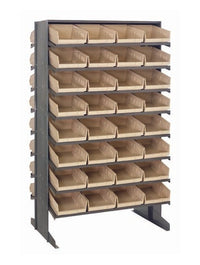 Heavy Duty Double Sided Pick Rack with 64 Ivory Bins