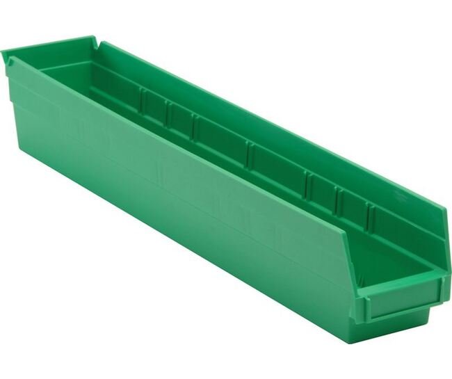 Green Shelf Bin 23-5/8In x 4-1/8In x 4In - Image 1