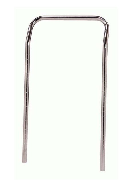 Stainless Steel 18-Inch U-Handle for Wire Shelving Cart - Image 1