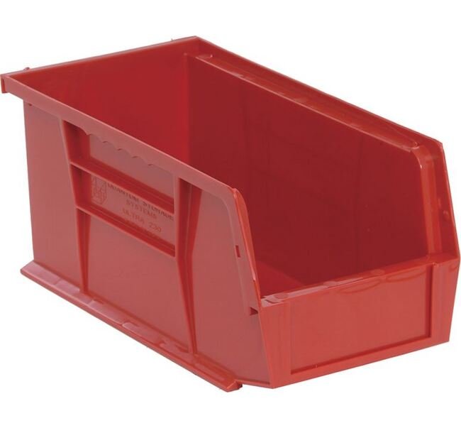 Red Ultra Stack & Hang Bin 10-7/8" x 5-1/2" x 5" - Image 1
