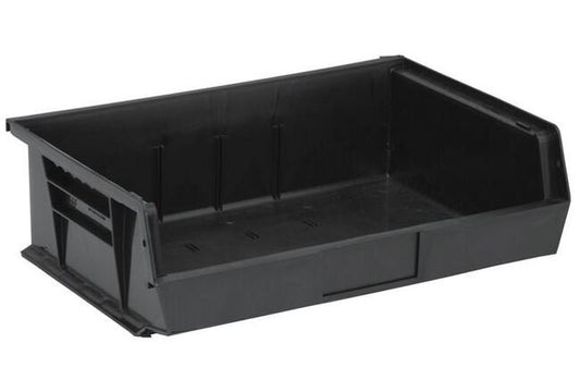 Heavy-Duty Ultra Stack & Hang Bin - Black 10-7/8 x 16-1/2 x 5 Inches - Image 1