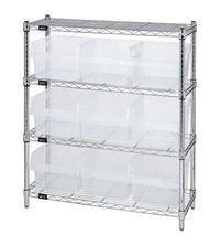 Quantum Clear Bin Wire Shelving Unit