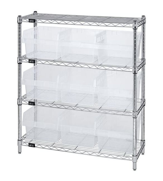 Quantum Clear Bin Wire Shelving Unit - Image 1