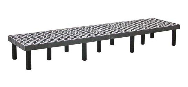 Heavy-Duty Ventilated Plastic Dunnage Rack 96x24x12 - Image 1