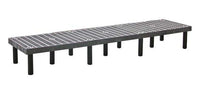 Heavy-Duty Ventilated Plastic Dunnage Rack 96x24x12