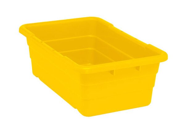 Industrial Yellow Cross Stack Tub - 25-1/8" x 16" x 8-1/2" - Image 1