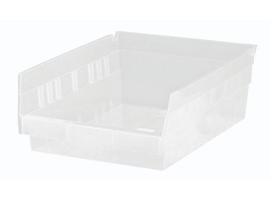 Clear Polypropylene Shelf Bin 11-5/8 x 8-3/8 x 4 Inches - Image 1