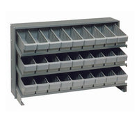 Heavy Duty Steel Shelving Unit with 27 Gray Storage Bins