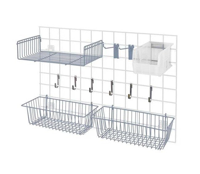 Grid Accessory Kit with Clear Bin in Gray Epoxy Finish - Image 1