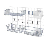 Grid Accessory Kit with Clear Bin in Gray Epoxy Finish