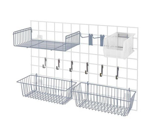 Grid Accessory Kit with Clear Bin in Gray Epoxy Finish - Image 1