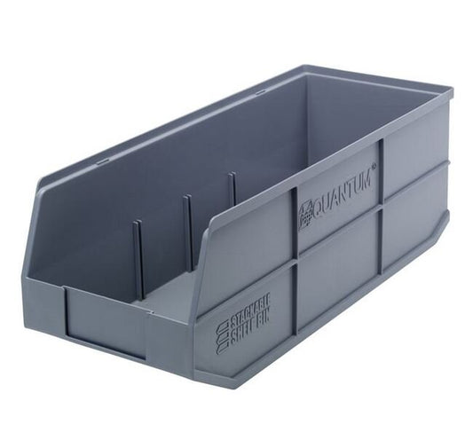 Gray Stackable Shelf Bin - Image 1
